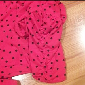 Forever 21 Tops - Forever 21 plus size red top black polka dots Forever 21 Tops - Forever 21 plus size red top black polka dots